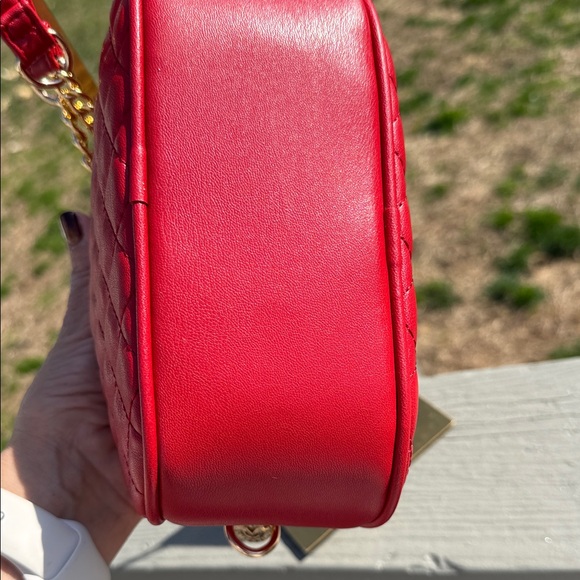 Valentino Orlandi Red Quilted Crossbody with Gold Chain - Picture 11 of 11